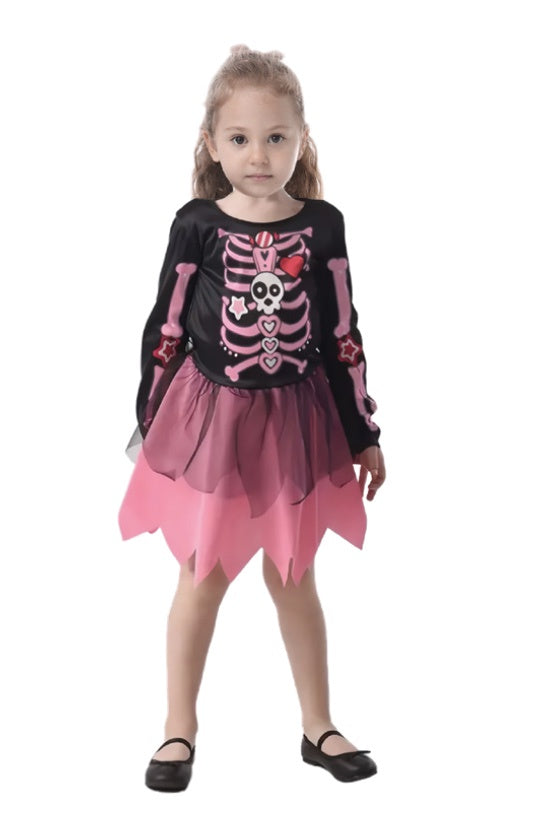 Girls Pink Skeleton